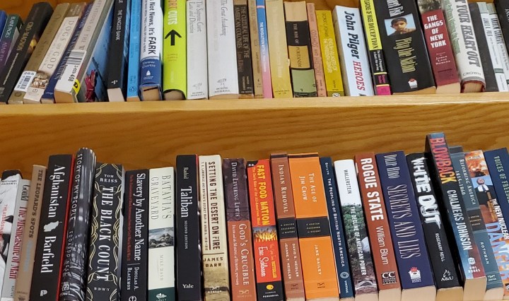 books on shelf