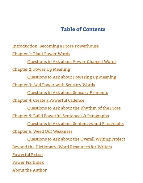 Table of Contents Power Charge Your Language