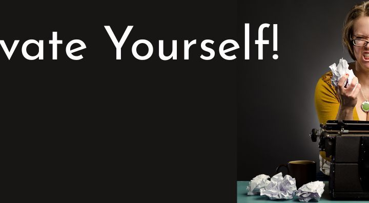 Motivate Yourself Woman crumpling up paper