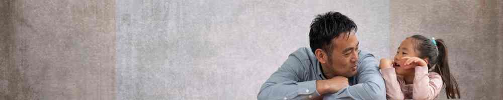 Father and daughter in conversation