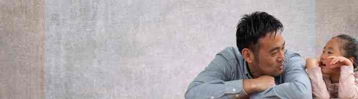 Father and daughter in conversation